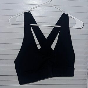 Fabletics Black Cross-Back Sports Bralette